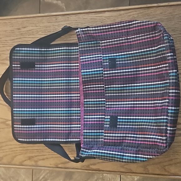 Roxy Multicolored Striped Checked Messenger Bag - Picture 5 of 12